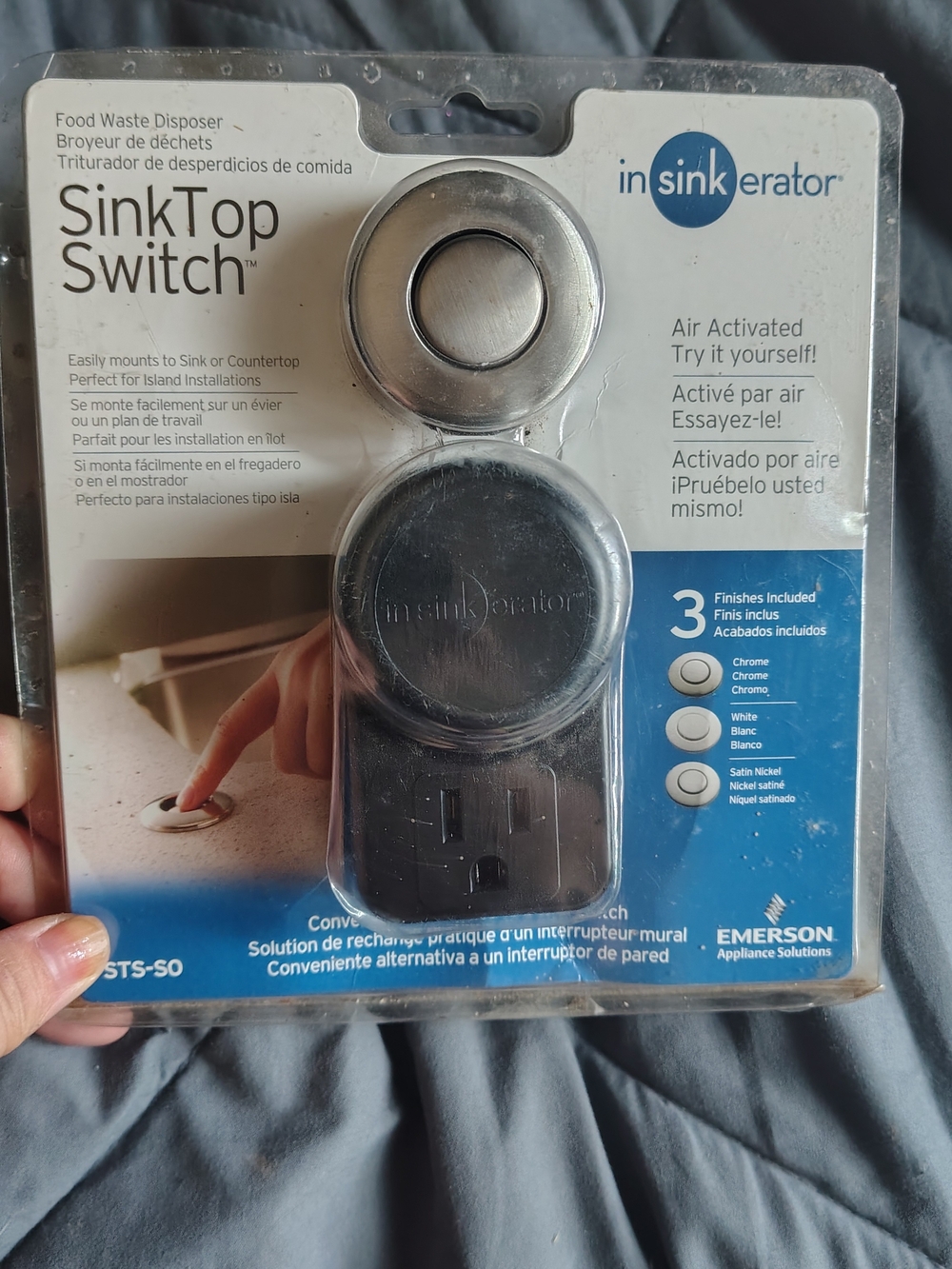 SinkTop Switch Air-Activated Food Waste Disposer Switch Brand New For Sale!